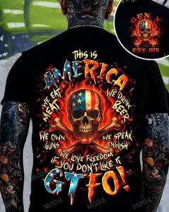 Chaosmoda Generation X This Is America Custom Year Skull T-shirt