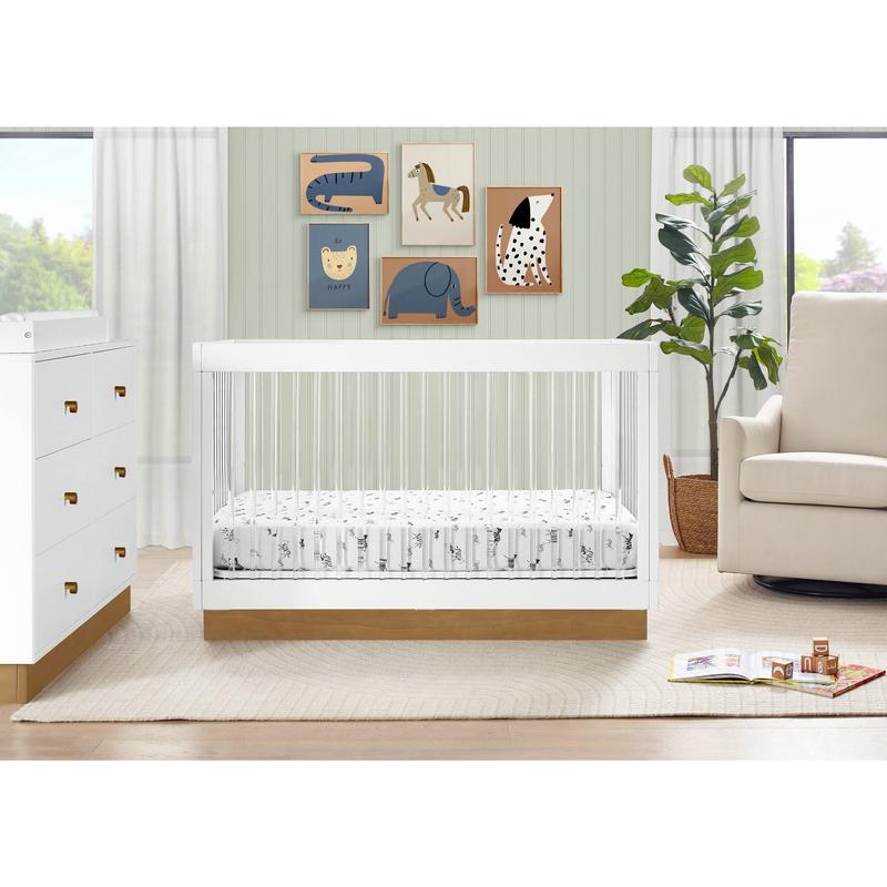 James Acrylic 4-in-1 Convertible Crib