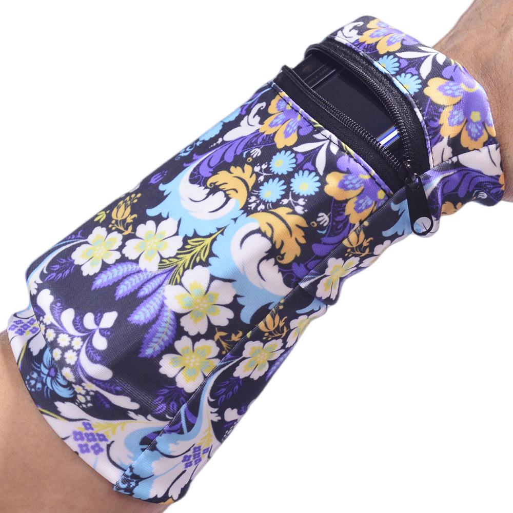 3-Piece Sports Wristband Bag for Outdoor Cycling & Running Phone Armband with Zipper Multi-Purpose Storage for Coins Keys Secure Essentials Holder