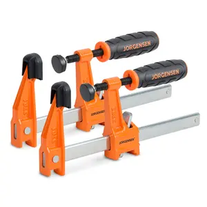 #JumpstartSale Jorgensen 6” Bar Clamp Set, Steel F Clamp Light Duty, 300 lbs Load Limited, for Woodworking, Metalworking, DIY