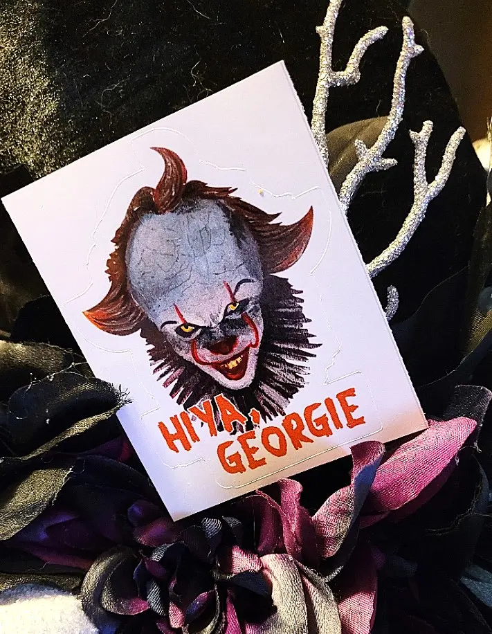 Hiya, Georgie Sticker Art by Kiku Pennywise from IT