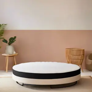 Mielmoon Round Mattress 10 " Luxury  Celsius 84" Round Diameter Gel Memory Foam