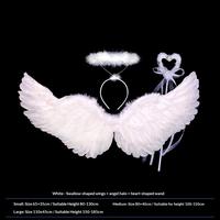 White wings + angel headband + staff