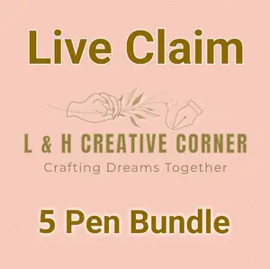 L & H Creative Corner Live Claim Bundle-5 Character Pens Custom Designed Unique Characters Personalized Writing Tools + 1 Complimentary Pen and 1 Complimentary Pen Stand