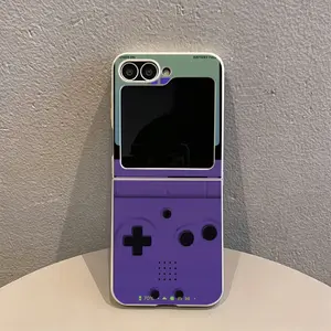 Retro Purple Foldable Handheld TPU Strap with Snap Fastening - Fashionable Phone Case. Suitable for Samsung Galaxy ZFLIP 76 5 4 3, Motorola RAZR 60 50 40 Super Edition, and Motorola RAZR 60 Pro shock-resistant phone cases.
