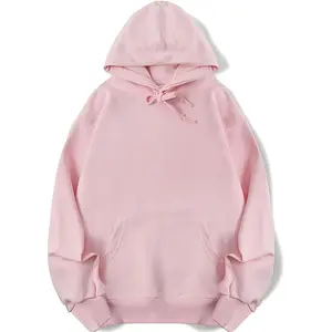 Holafish Women's Hoodies Sweatshirts Cute Long Sleeve Tops Loose Fleece Pullover Shirts with Pocket Casual Korean Minimalist Style Winter Medium Length Cozy Fabric Soft Womenswear