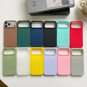 Suitable for iPhone17 Matte TPU Soft Case Anti-fall Apple 17promax Phone Case Solid Color Silicone Protective Cov