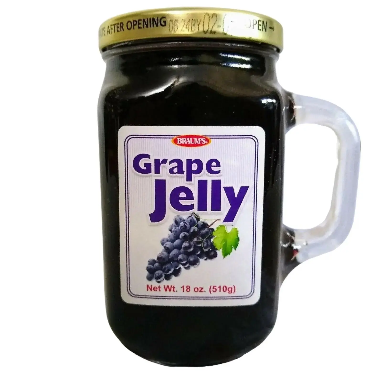 Braum's Grape Jelly 18 Ounce Glass Jar