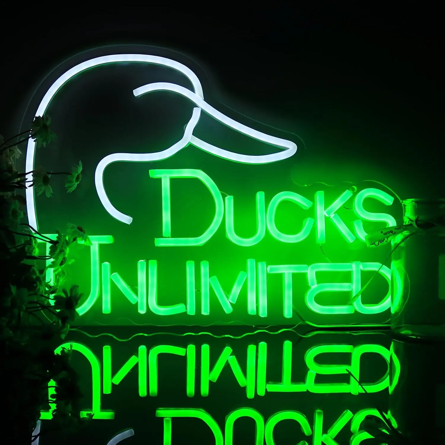 Handcrafted Ducks Unlimited LED Neon Sign - Electronic Led Light Up Decorative Atmosphere Lighting Wall Decor for Game Room, Ideal Birthday Gift for Man Cave Pub - summerwins, Home Decor Light, Led Decoration Lamp