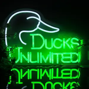 Ducks Unlimited Neon Sign LED Light for Wall Decor Game Room Man Cave Pub Party Restaurant Bar Hub Birthday Gifts Fun Neon Sign