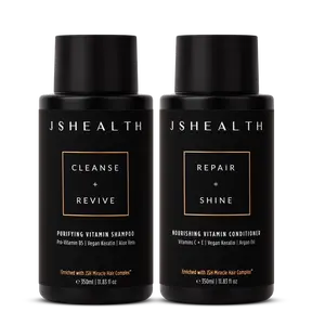 JSHealth 2-Step Vitamin Haircare System - Shampoo & Conditioner Oil Aloe Nourishing Cleanser