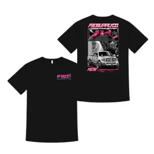 FSD19 Diesel Truck Shirt, Pink Turbo Engine and Lifted Pickup Graphic Shirt for Truck Girls and Diesel Enthusiasts, Performance Garage Style Shirt for Car Meets and Off Road Events