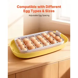 fathersdaygift VEVOR 24 Egg Incubator, Automatic Egg Turner with LED Candler, Temperature Humidity Control, 360 View Clear Window, Auto Water Refill, Poultry Eggs Incubators for Hatching Chicks Ducks Goose Quail