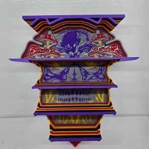 Large 3D Printed Mushroom Skull Wall Shelf