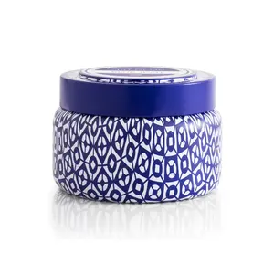 Volcano Printed 8.5oz Blue Travel Tin Candle