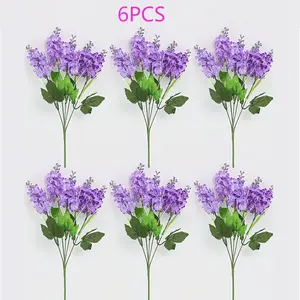 6 pieces - UV-protective artificial oriental-style narcissus bouquet - suitable for spring, Saint Patrick's Day, Easter, Valentine's Day, weddings and home decoration. Long-lasting and elegant vase arrangement decoration, no maintenance required.