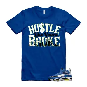 Shirt to match Griffey Max 1 Varsity Royal White Volt Black, Griffey Max 1 Varsity Shirt, Classic Fit, 100% Cotton, Comfortable, Fashion Clothes, Menswear Top