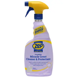 Zep Home Pro Foaming Miracle Grout Cleaner & Protectant - 32 Fl. OZ - (Pack of 1) 2-in-1 for Sparkling Clean Grout Lines