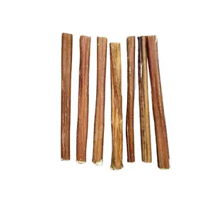 Bully Sticks 8 Count - All Natural 100% Beef Single Ingredient High Protein Low Fat Free Range Dog Treats Pure Beef Bully Sticks 6 in.