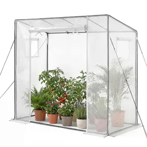 VEVOR Walk-in Greenhouse, 76.8" x 30.3" x 66.1" Greenhouse for Outdoors with Windows, PE Cover, Roll-Up Zipper Door, Walk in Green House Kit, Portable Plant Garden Hot House for Backyard, Outside