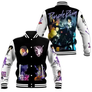 Michael jackson Prince Baseball Jacket, Retro Music Fan Outerwear, Iconic Artist Inspired Varsity Jacket For Men And Women