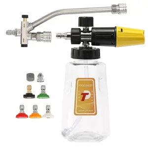 Tool Daily Pressure Washer Snow Foam Cannon with Dual Connectors, 5 Nozzles and Quick Connect, Detailing Tools for Cars powerful cleaning foamblaster