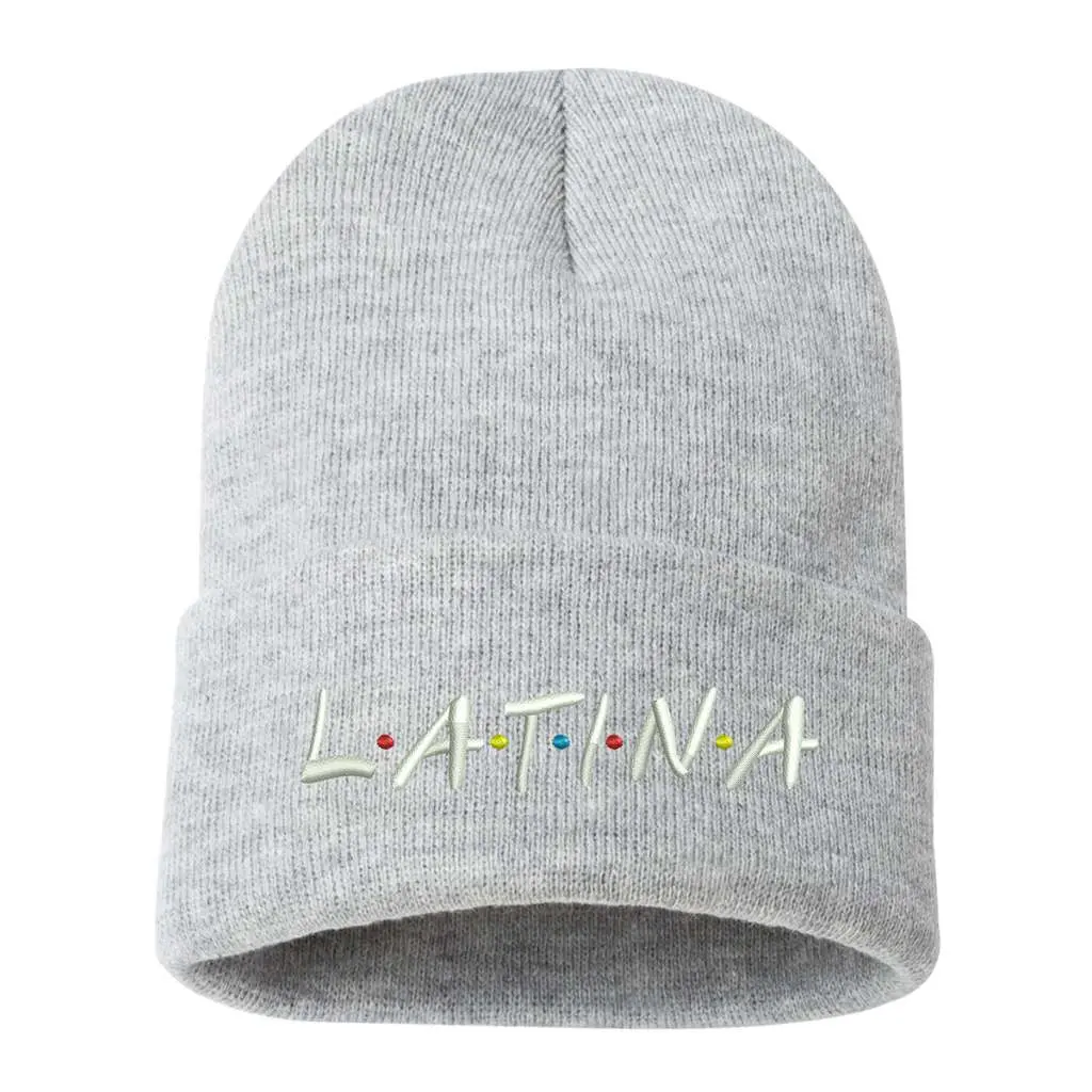 Latina Pride Beanie Hats | Latina Empowerment Beanie Cap | Womens embroidered beanie | Stocking Stuffer