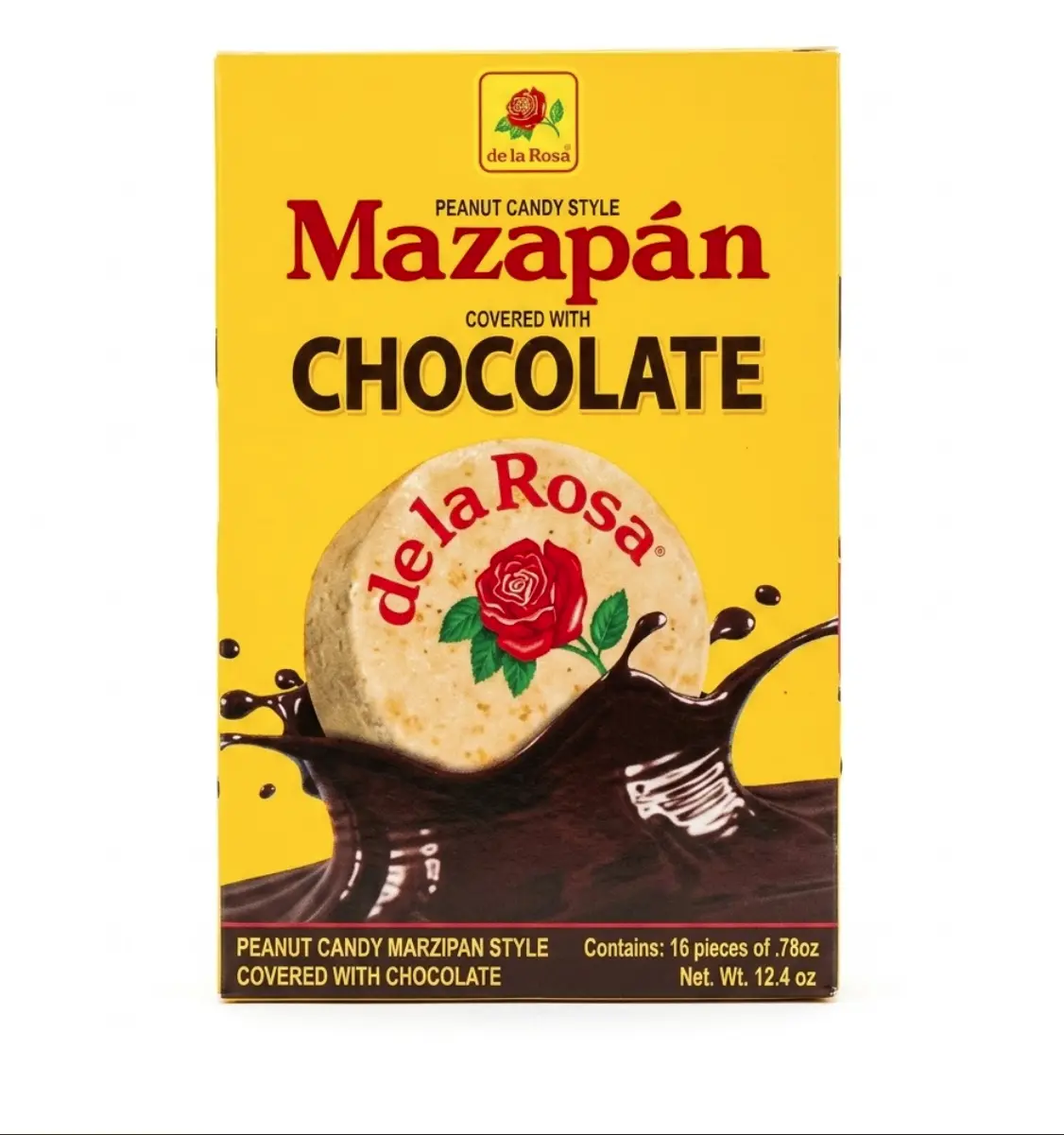 De la Rosa Mazapán Cubierto de Chocolate 16-Pieces Pack