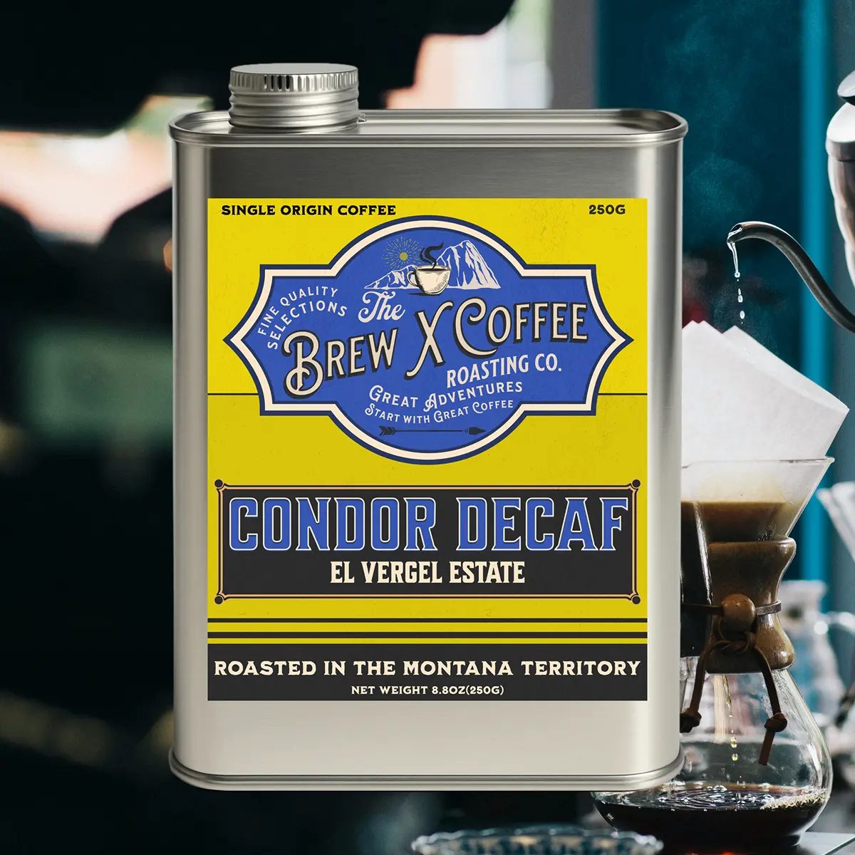 The Brew X Coffee Condor Decaf El Vergel Estate Single Origin Coffee Roasted in Montana Territory 250g