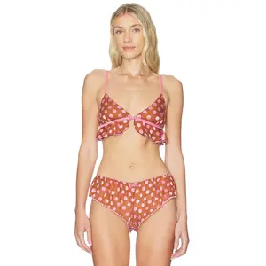 Free People x REVOLVE Frosted Dot Triangle Bralette In Desert Topaz & Lilac