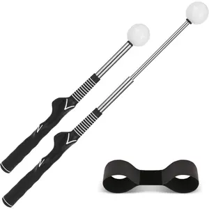 Retractable Golf Swing Trainer-Portable Indoor/Outdoor Swing Plane Aid for  Memory,Tempo & Anti-Slice ,Adjustable Golf Practice Tool for  Skill Levels.