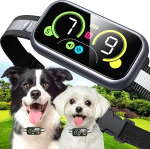Bark Collar for Large Dog, Smart Anti-Barking Collar, 4-in-1 Automatic No Barking Collar with Adjustable Beep Vibration Correction Modes, Dog Bark Collars for Medium Small Dogs IP67 Waterproof