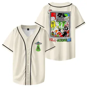 Lil Darkie First Contact Baseball Jersey Tops Short Sleeve Shirts Women Men Streetwear Tee Hip Hop Clothes