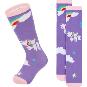 F-SOK40  Toddler Soccer Socks Breathable Kids Football Baseball Socks Cotton Toddler Knee High Socks Pattern Printed Socks