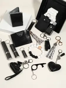 12pcs ladies security key chain suit, ladies security key chain, ladies accessories suit, bottle opener with clip, Keychain Attachment