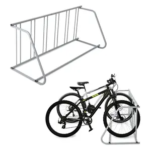 🚲 Tame the Bike Chaos! 6-Bike Freestanding Steel Rack | Ground-Mount Stable, No-Lean Parking for Garage & Yard