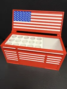 Toolbox-Style Desk Organizer | Mini Tool Chest Desk Caddy | Blue Collar Desk Storage