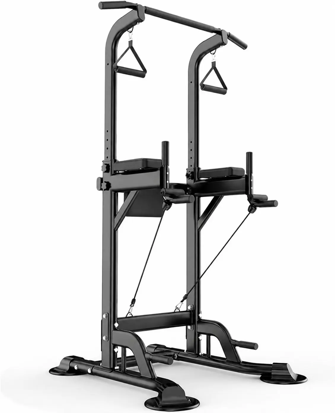 Power Tower Pull Up-Dip Station Assistive Trainer, 440LBS Compact Unisex Multifunctional Fitness Tool, Home Gym Strength Training Gym Accessories, Arm Workout Equipment, Bodyweight
