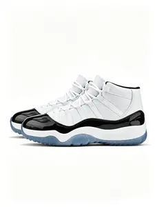 Men's High-Top Basketball Shoes, Anti-Slip Durable Sports Sneakers, Trendy Retro Casual Board Shoes, Large Size, Fashionable and Versatile