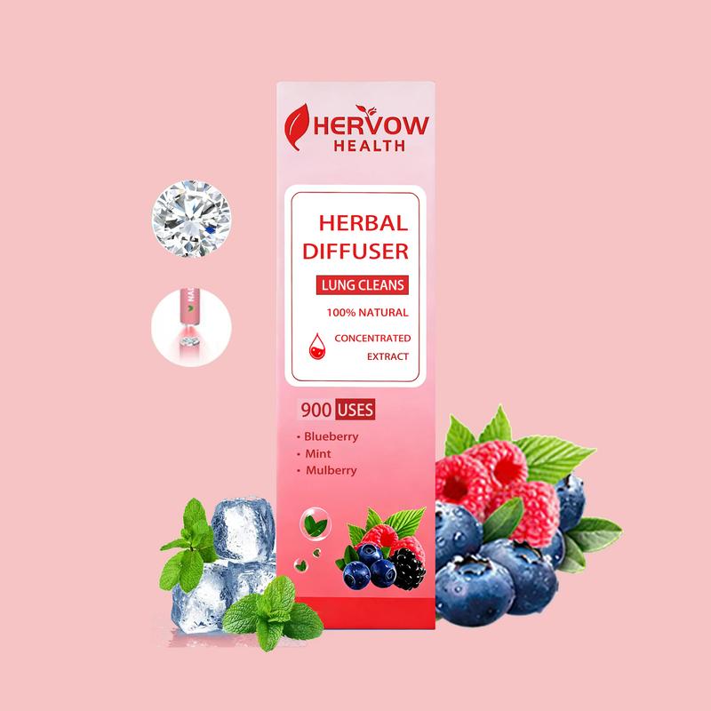 HERVOW Health Herbal Diffusion Pen for & Oral Air Freshening with Thyme & Mint Extracts for Relaxation and Respiratory Health