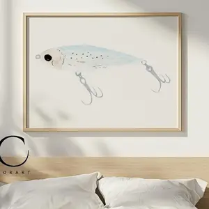 Fish Decor Print, Fishing Lure Art, Nursery & Room Decor, Unframed | 5 Size, 8x12 to 27x40 inch