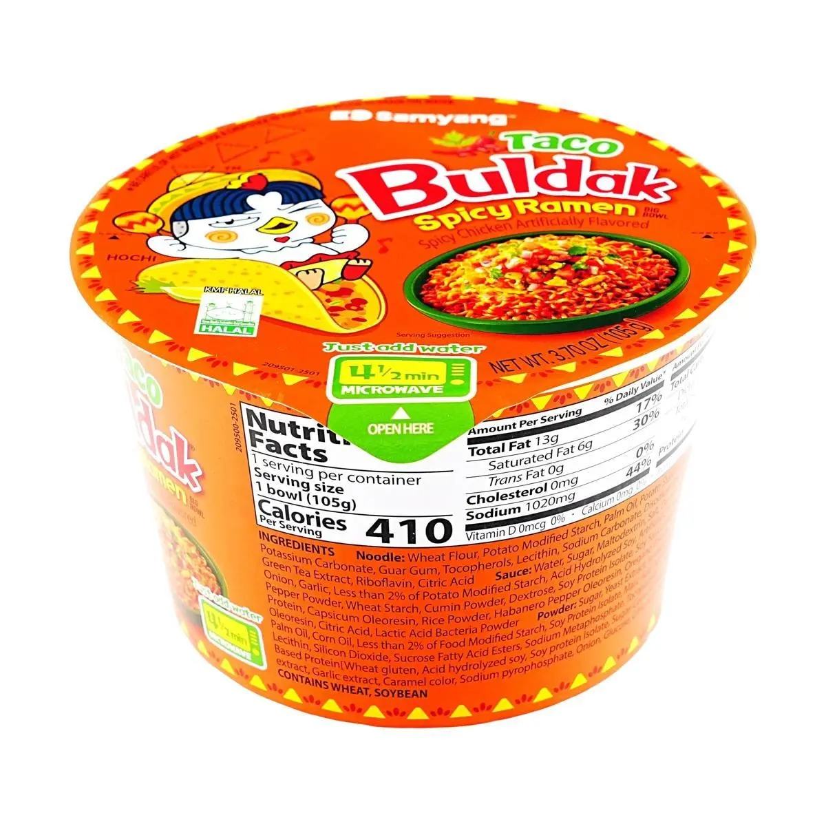 Samyang Buldak Ramen - Spicy Taco Flavor Bowl 105g - TikTok Shop