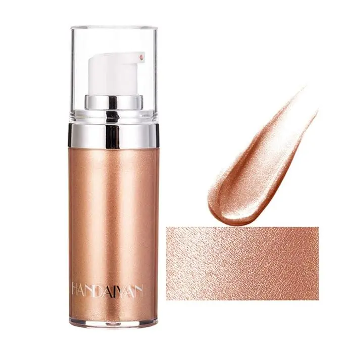 Body Face Luminizer Highlighter Cream Spray Liquid Bronzer Illuminator Glow Glistening Makeup Foundation Cheekbone & Blush Liquid Highlighter Bronzer Smooth Shimmer Glow Makeup Cosmetic Moisturize