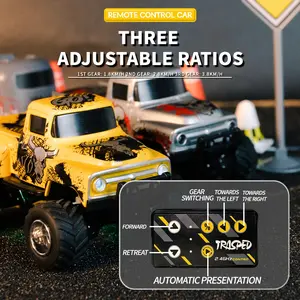 1:64 Scale Vintage Pickup Remote Control Car with Trailer, Perfect Holiday Gift Choice, Ideal Toy for Kids Aged 6+ Years Old