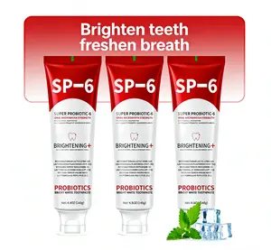 New upgraded SP-6 toothpaste, with 6 active probiotics to balance oral flora, long-lasting fresh mint flavor, enhanced with niacinamide, gentle on stains, with an improved formula to whiten teeth and protect gum health, say goodbye to oral problems.
