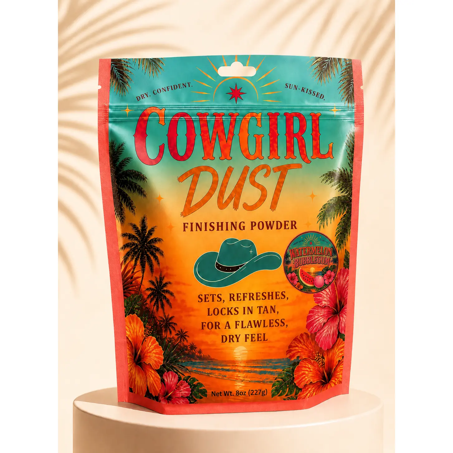 Watermelon Bubblegum Body Powder, Smooth Lightweight Bronzing Body Care Powder with Refreshing Scent