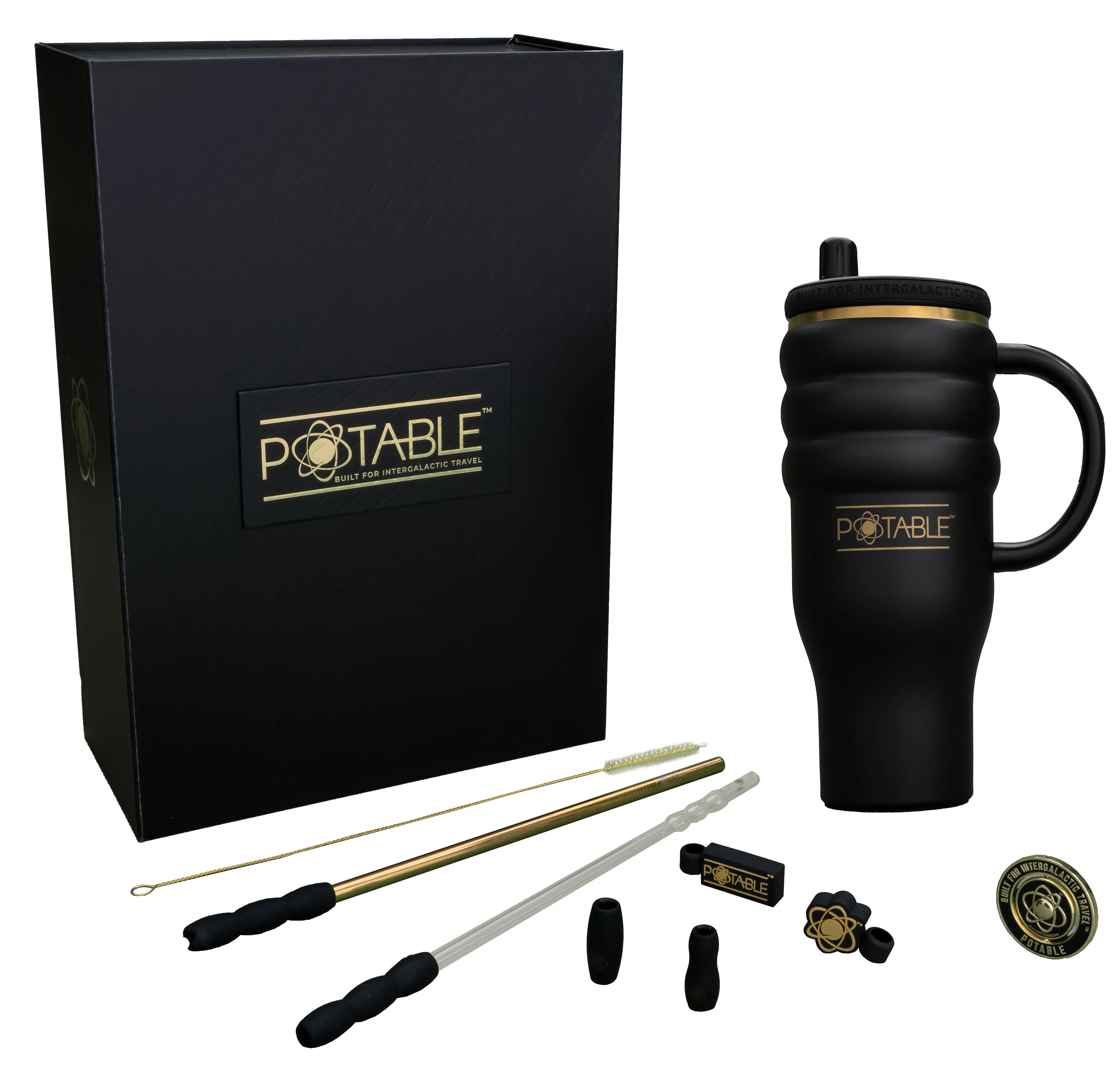 Triple Ripple: Odyssey™ 40oz Tumbler in Night Sky Obsidian | Luxury Series