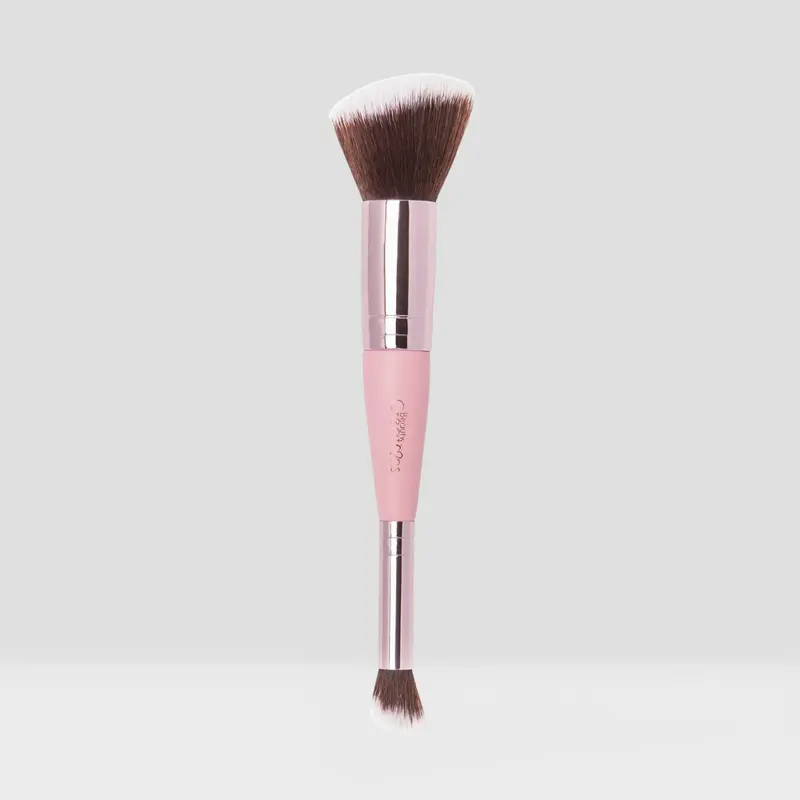 Beauty Creations Perfecting Powder Bronzer Brush - Expertly Designed Shape Cosmetic Tool for Face Makeup, Bronzer Blending & Highlighter Application, Professional Beauty Accessory for Natural Glow