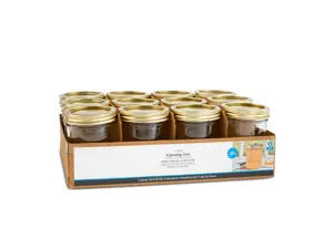 Bulk 12-Pack 16 oz Wide Mouth Mason Jars Pint Glass Jars with Lids for Home Canning Meal Prep Beverages DIY Crafts and Candle Projects