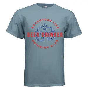 Gildan G200 Adult Ultra Cotton 6 oz. T-Shirt Beer Drinker Design 100% USA Cotton Sustainable & Fairly Grown